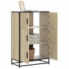 vidaXL Skříň highboard dub sonoma 68x35x106,5 cm kompozit a kov