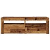 vidaXL TV stolek s LED old wood 120 x 35 x 40 cm kompozitní dřevo