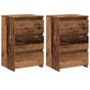 vidaXL Noční stolky 2 ks old wood 40x35x62,5 cm kompozitní dřevo