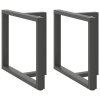 vidaXL Nohy k jídelnímu stolu ve tvaru T, 2 ks, antracitové, 100 x 35 x (72-73) cm, ocel
