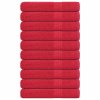 vidaXL Saunové osušky FROGN 10 ks červené 80x200 cm 360 g/m²