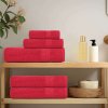 vidaXL Koupelových osušek 10 ks červené 100x150 cm 360g/m² 100% bavlna