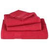 vidaXL Koupelových osušek 10 ks červené 100x150 cm 360g/m² 100% bavlna