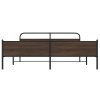vidaXL Kovový rám postele bez matrace hnědý dub 183 x 213 cm
