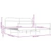 vidaXL Kovový rám postele bez matrace hnědý dub 183 x 213 cm