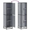 vidaXL Skříň highboard šedá sonoma 35,5x35x139 cm kompozit a kov