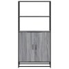 vidaXL Skříň highboard šedá sonoma 68x35x139cm kompozitní dřevo a kov