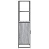 vidaXL Skříň highboard šedá sonoma 68x35x139cm kompozitní dřevo a kov
