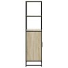 vidaXL Skříň highboard dub sonoma 68x35x139 cm kompozitní dřevo a kov