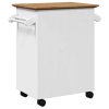 vidaXL Kuchyňský vozík "BODO" bílý a hnědá 72x45x80 cm