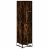 vidaXL Skříň highboard kouřový dub 35,5x35x139 cm kompozit a kov