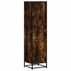 vidaXL Skříň highboard kouřový dub 35,5x35x139 cm kompozit a kov