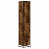 vidaXL Koupelnová skříňka kouřový dub 35x37,5x188,5 cm kompozit a kov