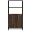 vidaXL Skříň highboard hnědý dub 68x35x139cm kompozitní dřevo a kov