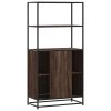 vidaXL Skříň highboard hnědý dub 68x35x139cm kompozitní dřevo a kov