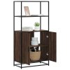 vidaXL Skříň highboard hnědý dub 68x35x139cm kompozitní dřevo a kov