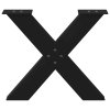 vidaXL Nohy konferenčního stolku ve tvaru X, 2 ks, černé, 50 x (42-43) cm, ocel