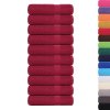 vidaXL Koupelových osušek 10 ks bordó 100x150 cm 360g/m² 100% bavlna