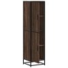 vidaXL Skříň highboard hnědý dub 35,5x35x139 cm kompozit a kov