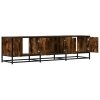 vidaXL TV skříňka kouřový dub 150 x 35 x 41 cm kompozitní dřevo a kov