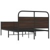 vidaXL Rám postele bez matrace 140x190 cm hnědý dub kompozitní dřevo