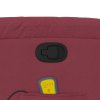 vidaXL Masážní polohovací křeslo vínové textil
