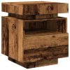 vidaXL Noční stolky s LED osvětlením 2 ks old wood 40 x 39 x 48,5 cm