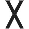 vidaXL Nohy k jídelnímu stolu ve tvaru X, 2 ks, černé, 60 x (72-73) cm, ocel