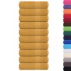 vidaXL Koupelových osušek 10 ks zlaté 100x150 cm 360 g/m² 100% bavlna