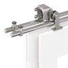 vidaXL Sada příslušenství pro posuvné dveře 200 cm nerez ocel stříbrná