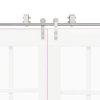 vidaXL Sada příslušenství pro posuvné dveře 400 cm nerez ocel stříbrná