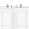 vidaXL Sada příslušenství pro posuvné dveře 366 cm nerez ocel stříbrná