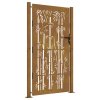 vidaXL Zahradní branka 105 x 205 cm corten ocel bambusový design