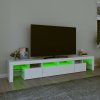 vidaXL TV skříňka s LED osvětlením bílá 230x36,5x40 cm