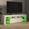 vidaXL TV skříňka s LED osvětlením bílá 140 x 36,5 x 40 cm