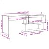 vidaXL Rohový psací stůl starého dřeva 200,5x50x76 cm dřevotříska