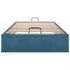 vidaXL Osmanský rám postele bez matrace tmavě modrá 100x200 cm samet