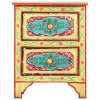 vidaXL Ručně malovaný noční stolek 40 x 30 x 50 cm masivní mangovník