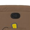 vidaXL Masážní polohovací křeslo hnědé textil