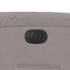 vidaXL Elektrické polohovací křeslo taupe textil