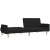 vidaXL 2místná rozkládací pohovka černá textil