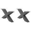 vidaXL Nohy konferenčního stolku ve tvaru X, 2 ks, antracitové, 70 x (30-31) cm, ocel