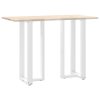 vidaXL Nohy barového stolu ve tvaru T, 2 ks, bílé, 40 x 35 x (100-101) cm, ocel