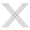 vidaXL Nohy konferenčního stolku ve tvaru X, 2 ks, bílé, 50 x (42-43) cm, ocel