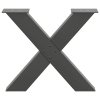 vidaXL Nohy konferenčního stolku ve tvaru X, 2 ks, antracitové, 50 x (42-43) cm, ocel