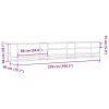 vidaXL TV skříňka kouřový dub 270 x 40 x 46 cm kompozitní dřevo