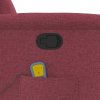 vidaXL Masážní polohovací křeslo vínové textil