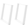 vidaXL Nohy k jídelnímu stolu ve tvaru U, 2 ks, bílé, 80 x (72-73) cm, ocel