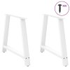 vidaXL Nohy k jídelnímu stolu ve tvaru A, 2 ks, bílé, 90 x (72-73) cm, ocel