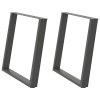 vidaXL Nohy k jídelnímu stolu ve tvaru U, 2 ks, antracitové, 70 x (72-73) cm, ocel